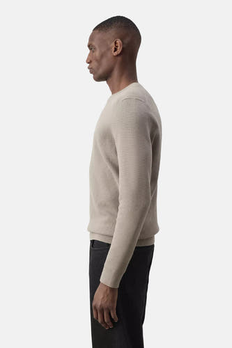 Pull col O - beige