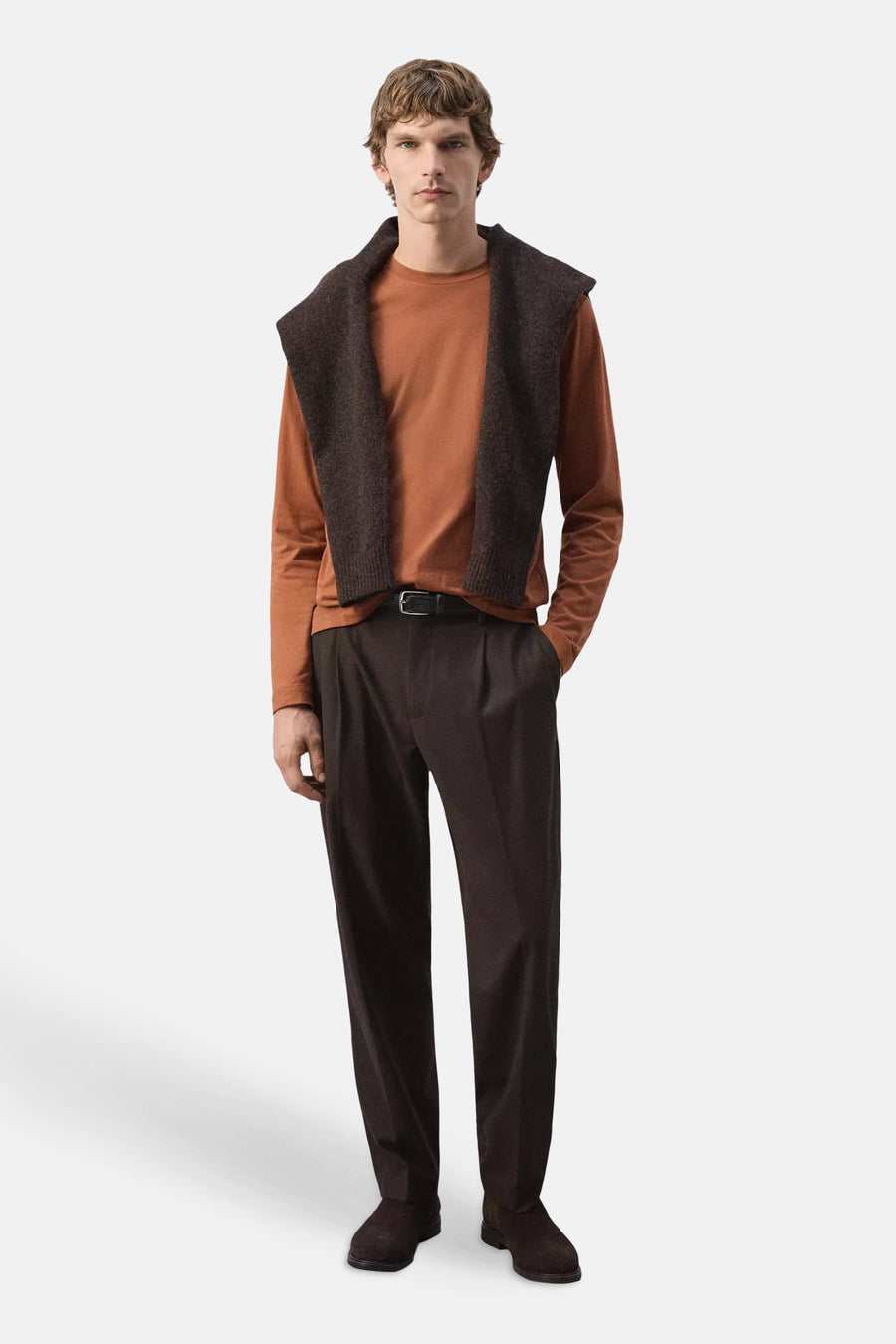 T-shirt (manches longues) brun - MANGO