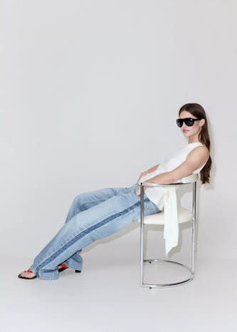 Jeans straight light blue denim - MANGO