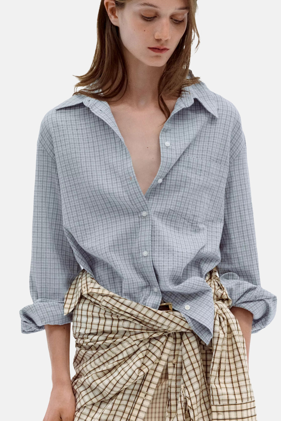 Chemise à manches longues - bleu