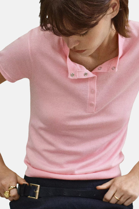 Pull à manches courtes - rose
