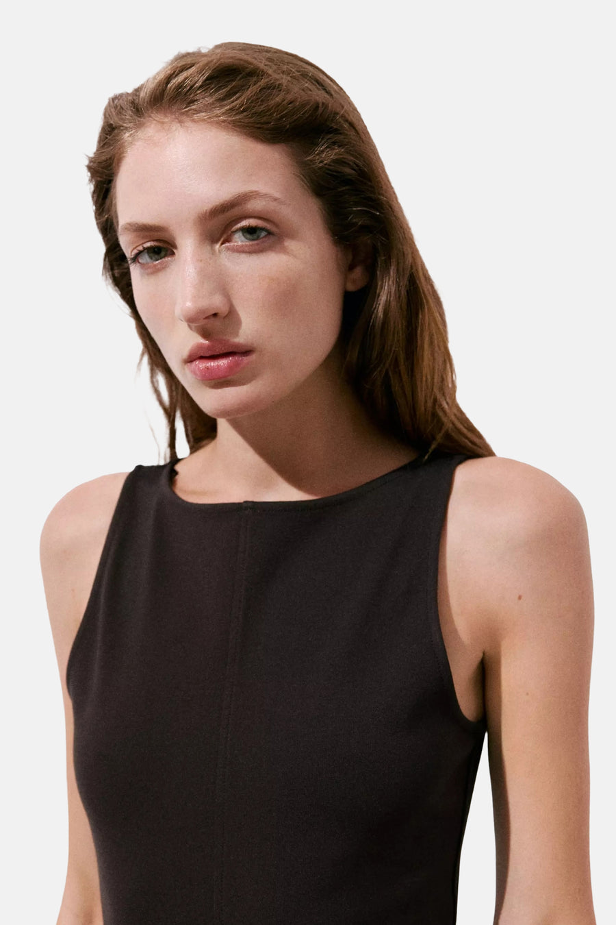 Robe sans manches - brun