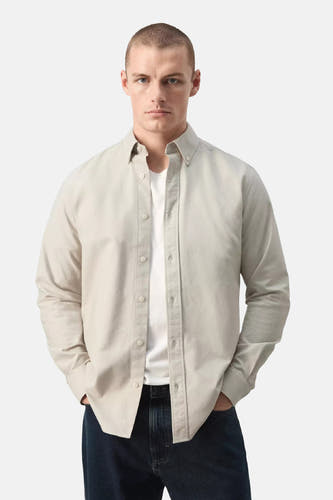 Chemise à manches longues - beige