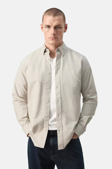 Chemise à manches longues - beige
