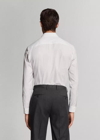 Chemise (manches longues) blanc - MANGO