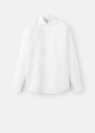 Chemise (manches longues) blanc - MANGO