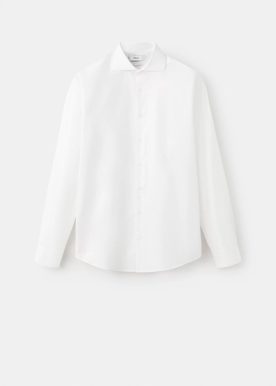 Chemise (manches longues) blanc - MANGO