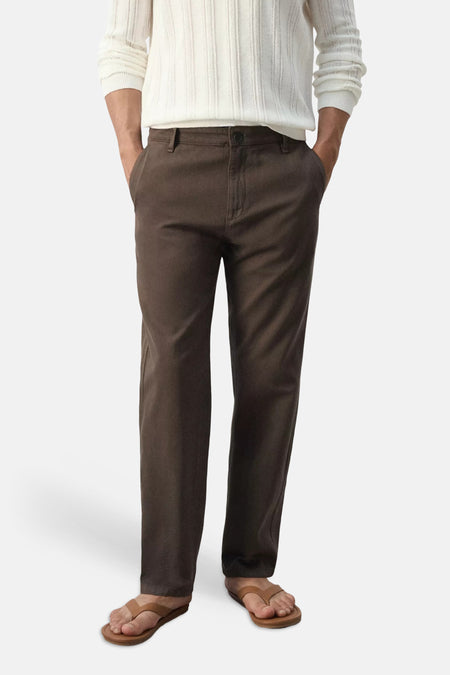 Pantalon 5 poches - brun