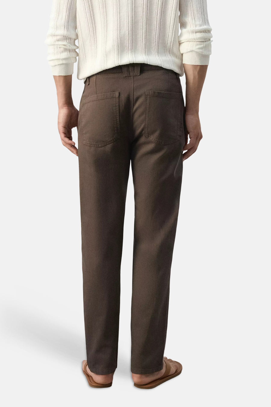 Pantalon 5 poches - brun