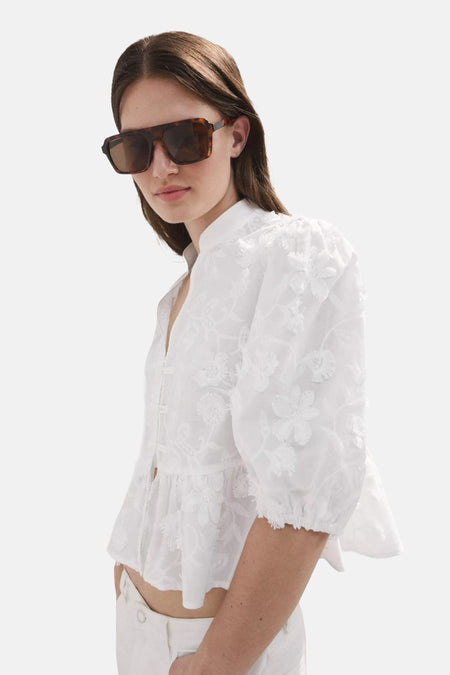 Blouse à manches courtes - blanc