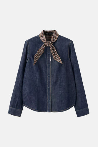 Blouse à manches longues - denim