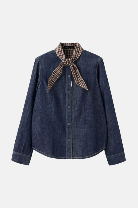 Blouse à manches longues - denim