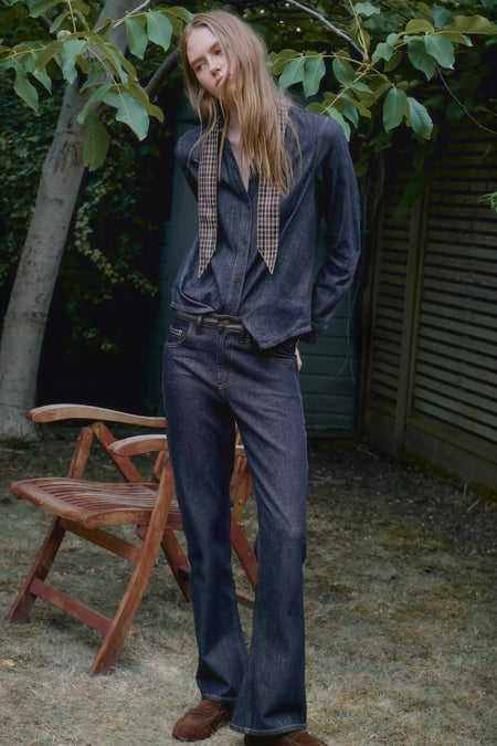 Blouse à manches longues - denim