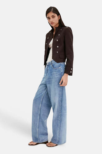 Dames tops jas casual brun - MANGO