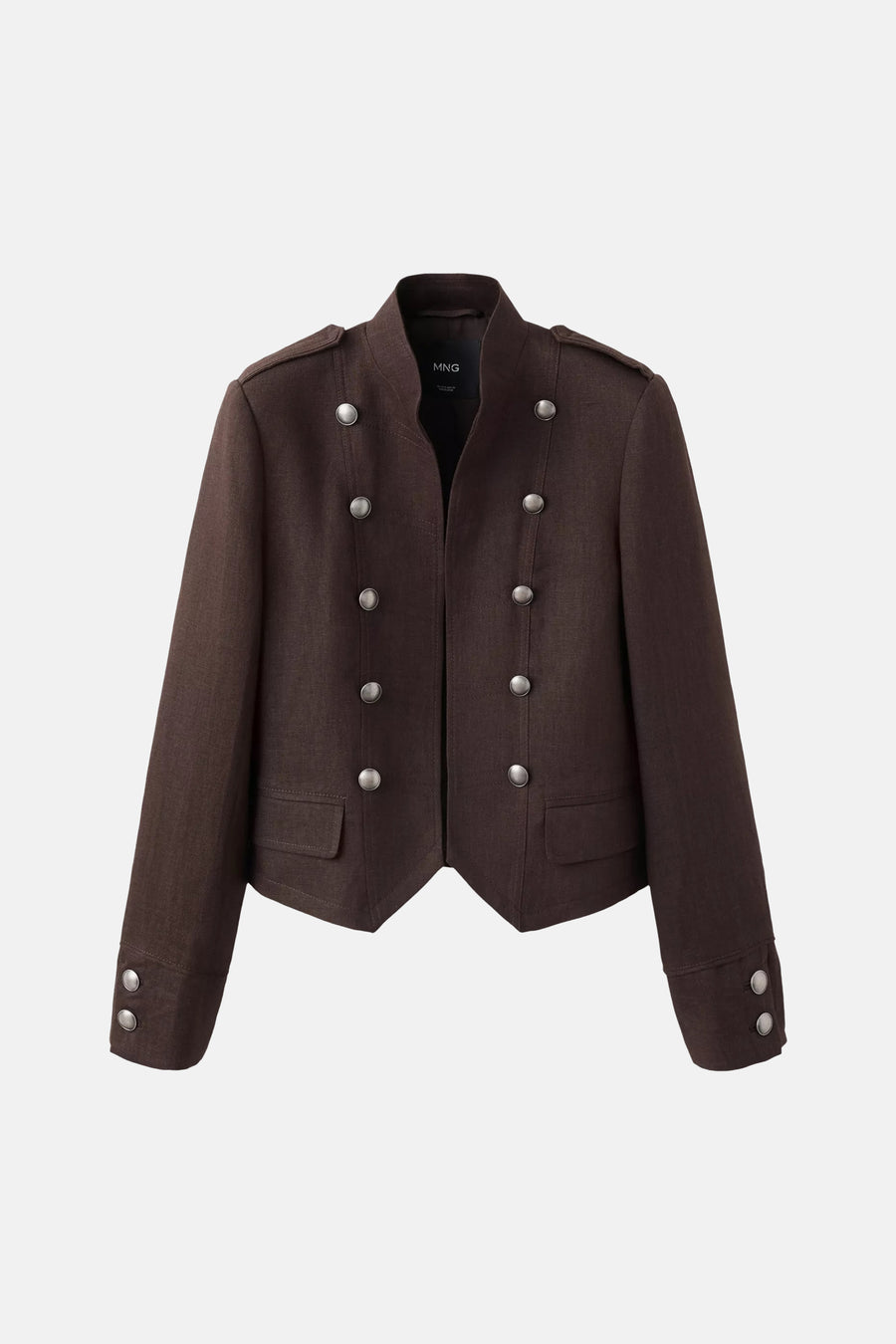 Dames tops jas casual brun - MANGO