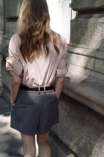 Chemise à manches longues - rose
