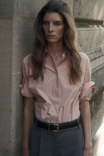 Chemise à manches longues - rose