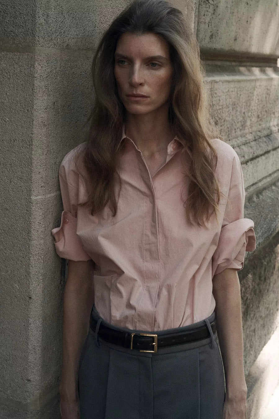Chemise à manches longues - rose