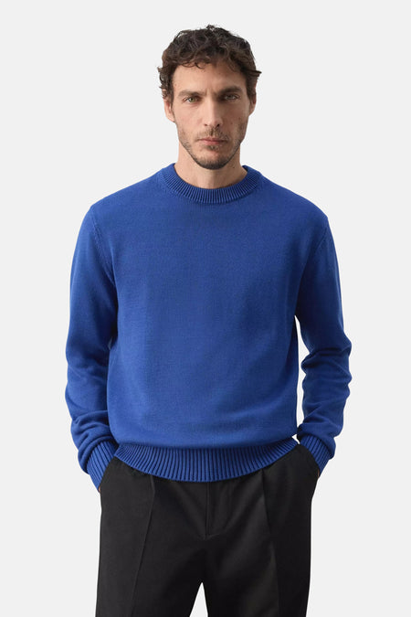 Pull col O - bleu