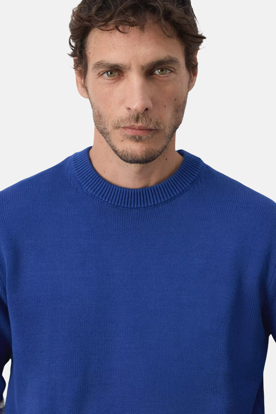 Pull col O - bleu