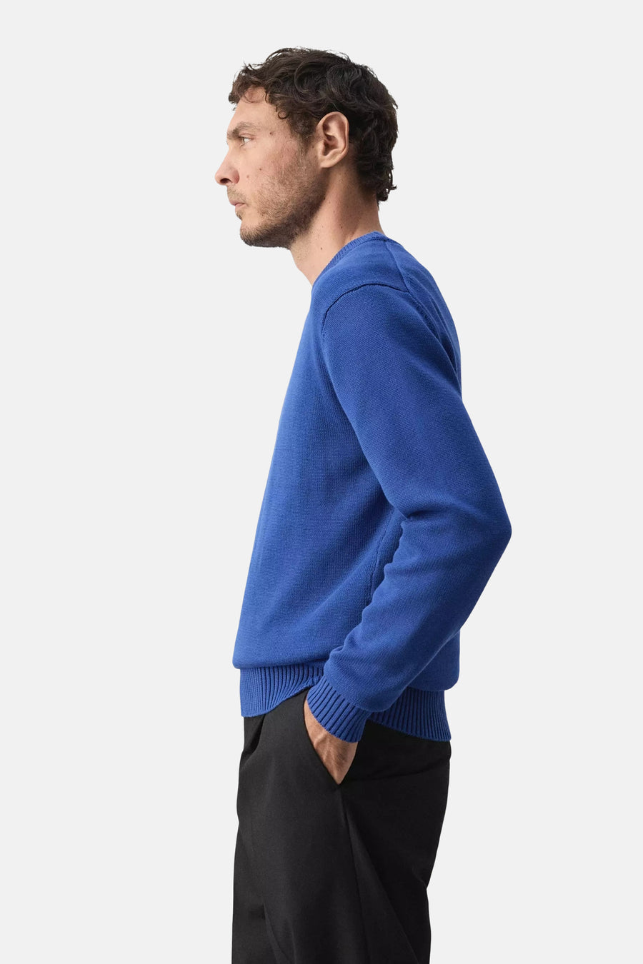 Pull col O - bleu