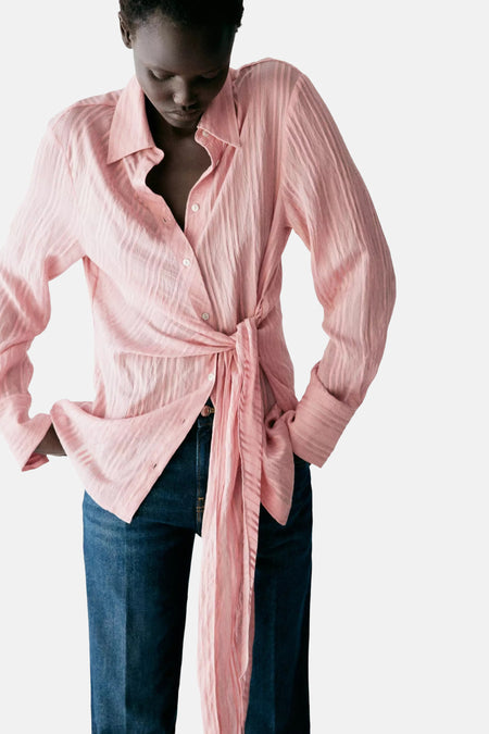 Chemisier (manches longues) rose - MANGO