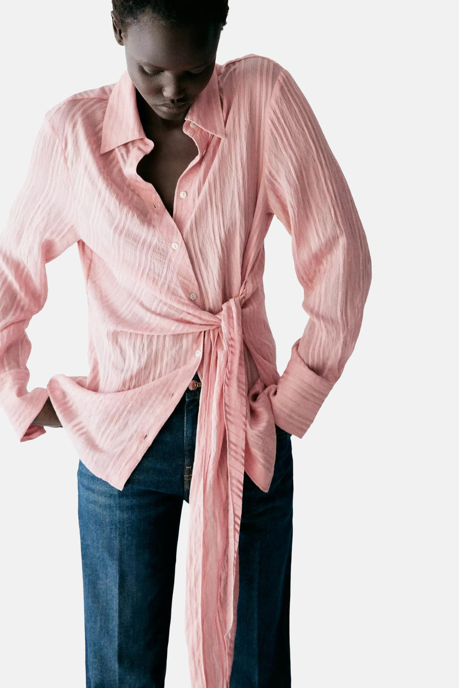 Chemisier (manches longues) rose - MANGO