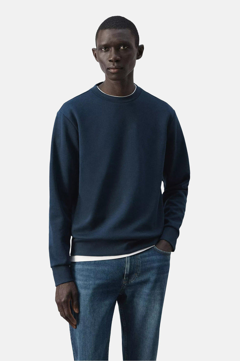 Sweat col O - Bleu