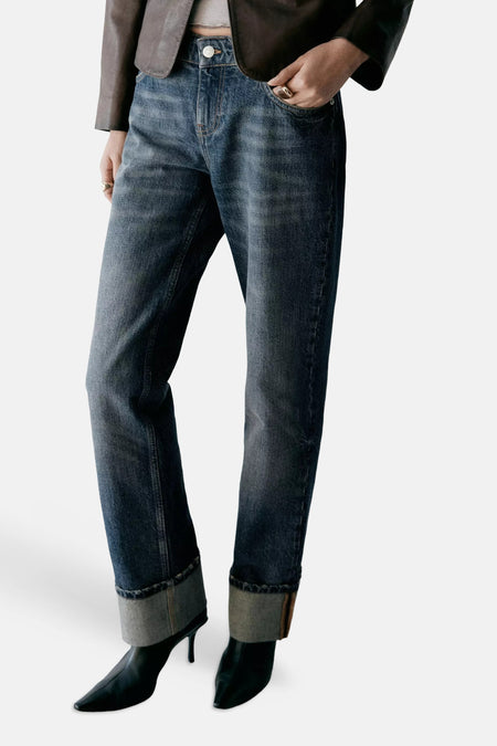 Jeans slim dark blue denim - MANGO