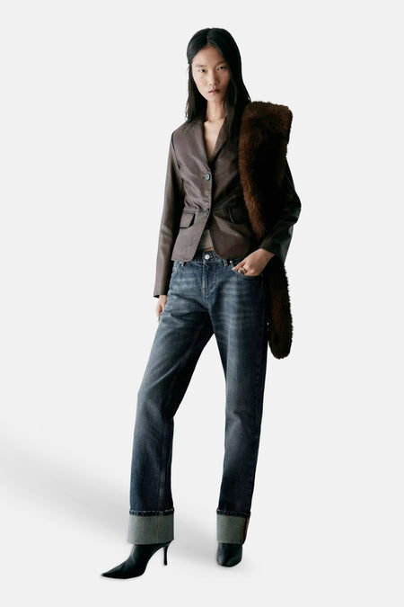 Jeans slim dark blue denim - MANGO