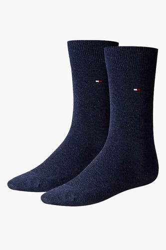 Chaussettes en denim de TOMMY JEANS, avec un logo subtil sur la tige.