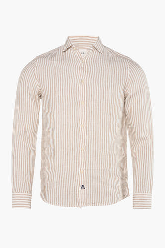 Chemise &agrave; manches longues - beige