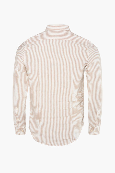 Chemise &agrave; manches longues - beige