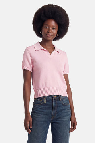 Pull à manches courtes - rose