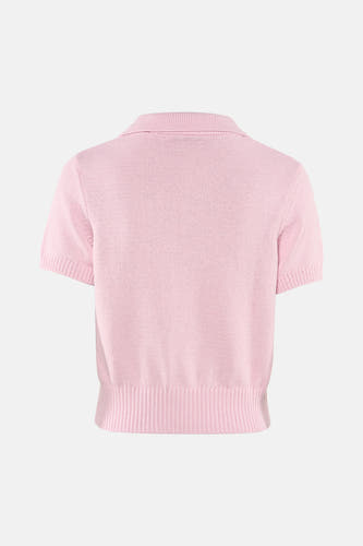 Pull à manches courtes - rose