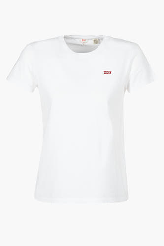 T-shirt blanc de Levi's avec un petit logo rouge sur la poitrine.