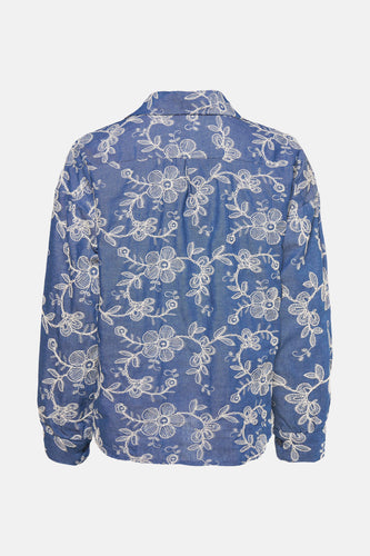 Chemise à manches longues - Mid blue denim