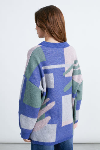 Pull à col rond - multicolore