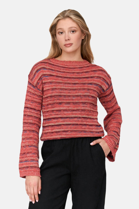 Pull à col rond - rose