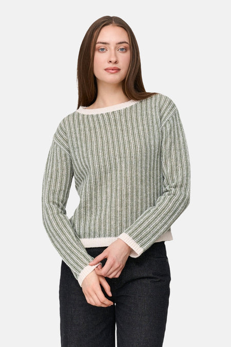 Pull à col rond - vert