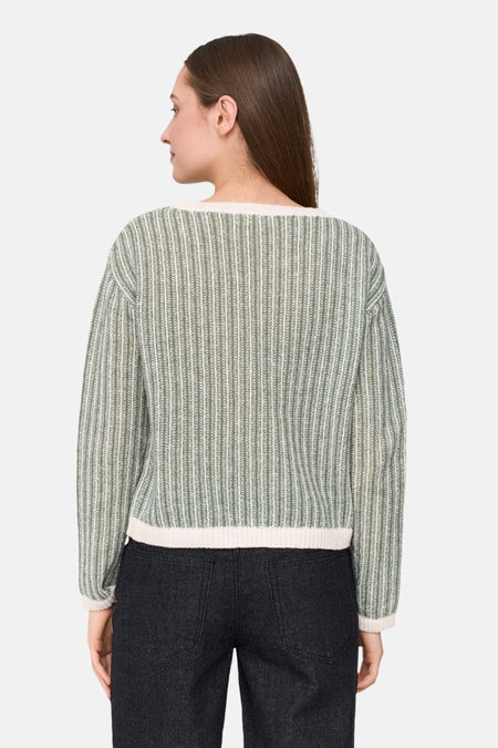 Pull à col rond - vert
