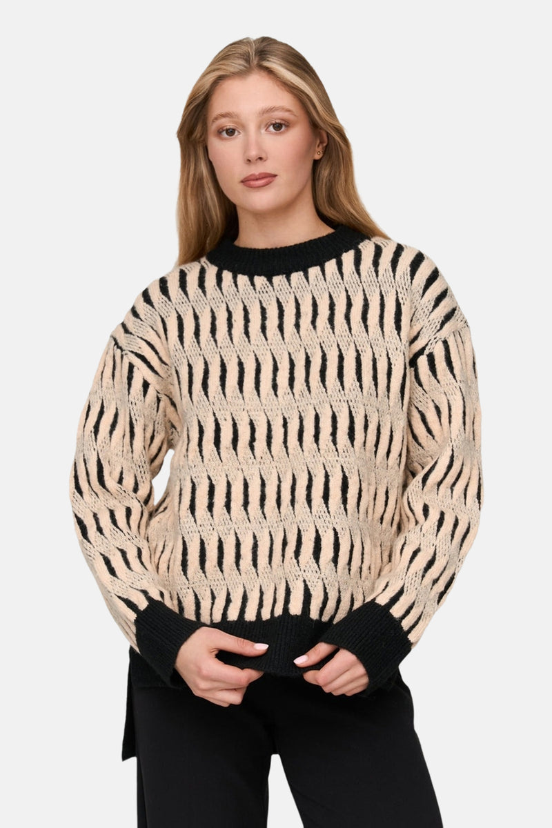 Pull à col rond - Multicolore