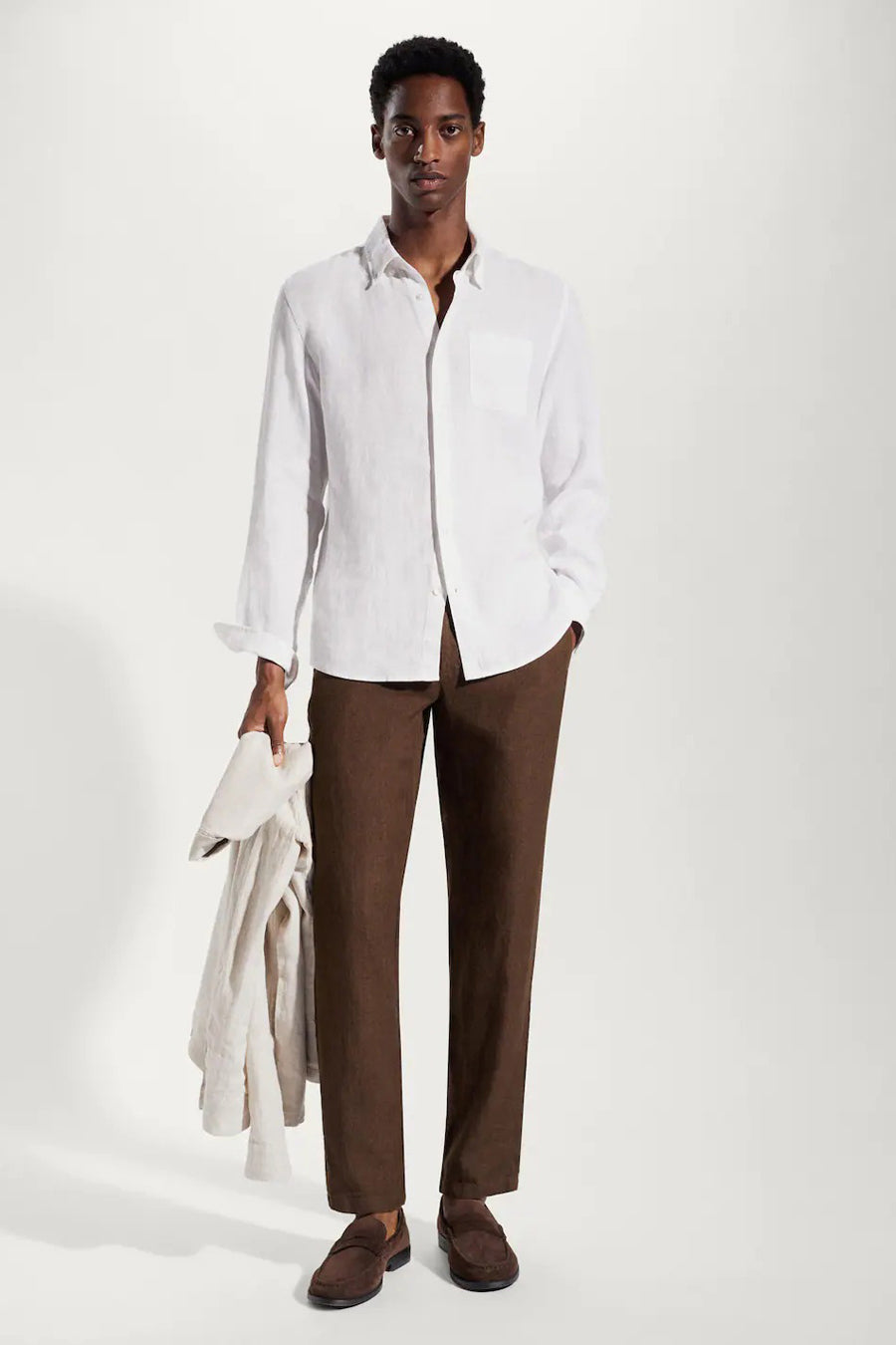 Pantalon costume - brun - MANGO