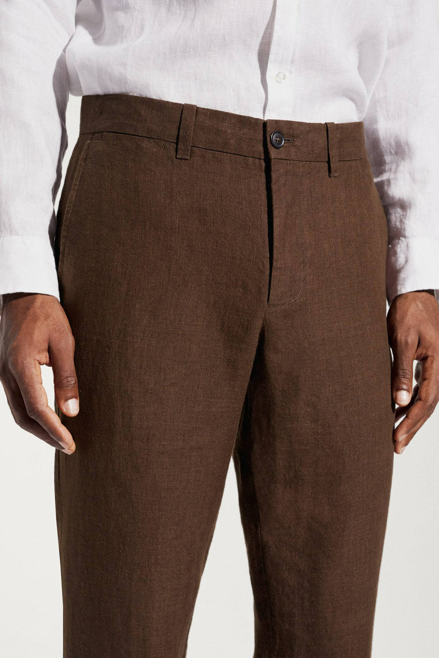 Pantalon costume - brun - MANGO