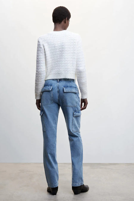 Jean &agrave; coupe droite - bleu