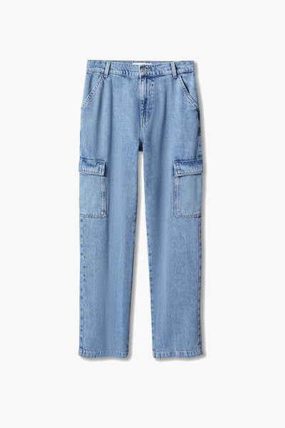 Jeans straight Mid blue denim - Mango