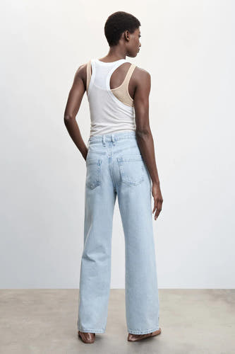 Jean &agrave; coupe droite - bleu