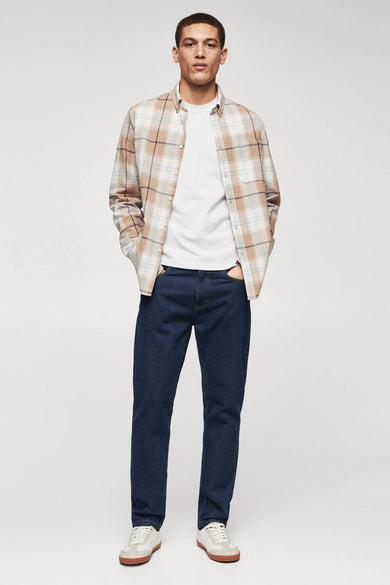 Chemise &agrave; manches longues - beige