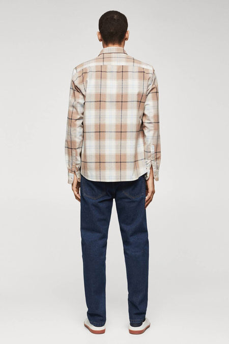 Chemise &agrave; manches longues - beige