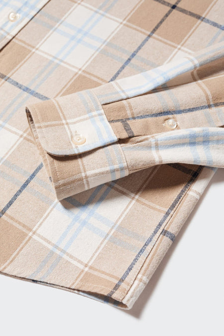 Chemise &agrave; manches longues - beige